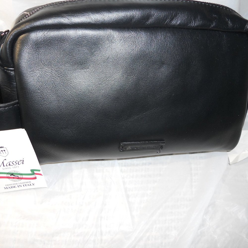 Italy Dopp Bag Leather Mario V1 Massei Nwt
